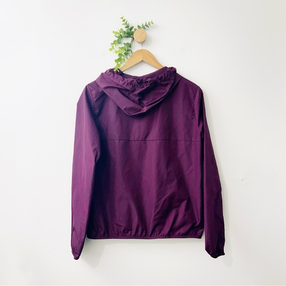 Victoria’s Secret PINK Nylon Windbreaker Deep Purple Hooded Pullover - Picture 7 of 8